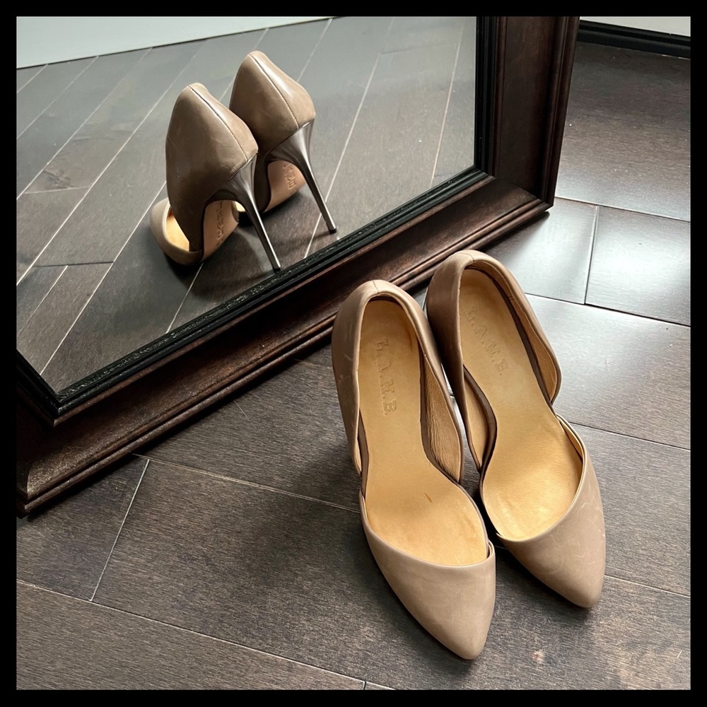 Sexy L.A.M.B Taupe Meredith D’Orsay Pumps